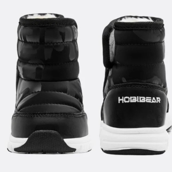 New! Hobibear toddler black snow boots for boys girls winter warm outdoor 8.5 - Picture 4 of 9